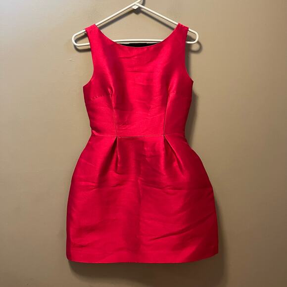 Kate Spade Flirty Back Bow Hot Pink‎ Mini Dress 2 Vintage Inspired Bachelorette - Picture 1 of 8